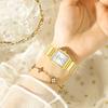 Top-Marken-Uhr Damen-Stahlarmband Damen-Uhr Echte Quarz-Uhr Wasserdichte Leuchtende Damen-Uhr Exquisite Einfache Damen-Uhr
