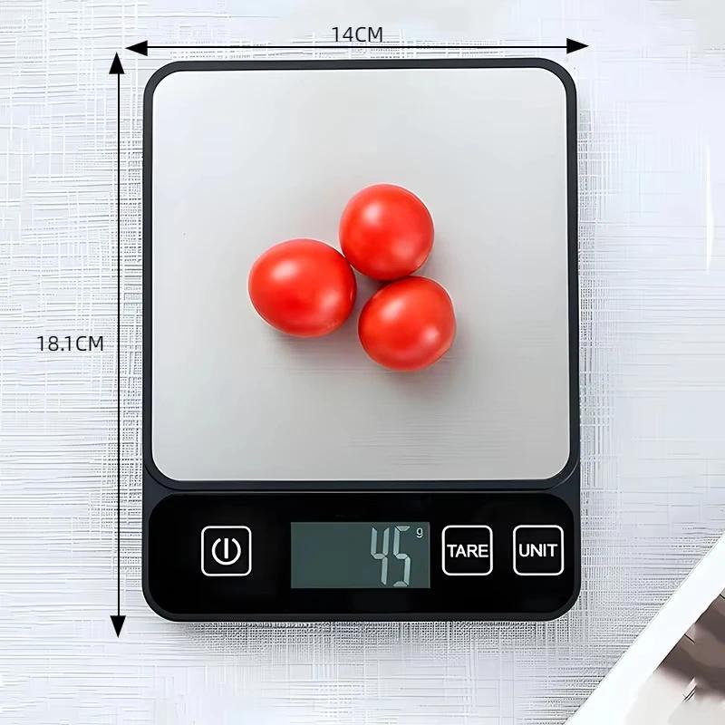 10kg Kitchen Scale LCD Digital Display Electronic Table Scale Baking Gram Weight Scales For Personal Healthy Diet Food Scale