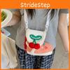 Plush Cartoon Shoe Shaped Shoulder Bag For Girls With Zipper Closure And Inner Pouch
