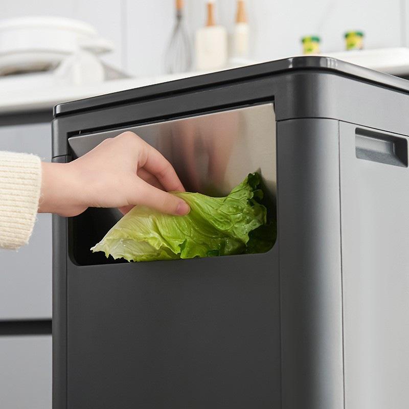 Double-Lid Large Capacity Trash Can for Kitchen, Public, Outdoor & Commercial Use