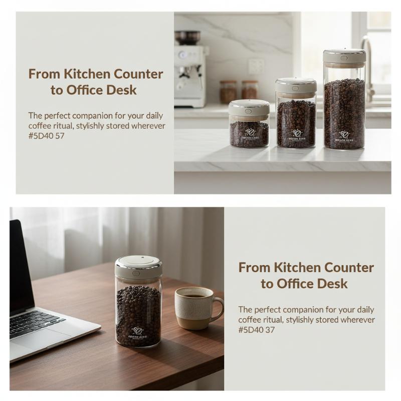 New Vacuum Food Grade Coffee Bean Sealed Jar With Date Tracker Waking Bean Valve Storage Containers For Grain Snack Sugar Tea