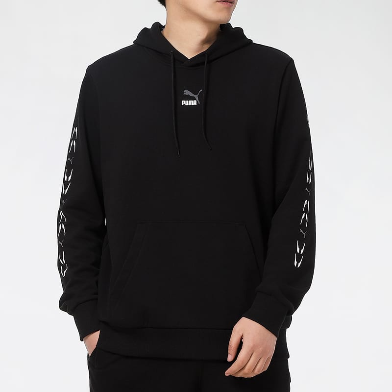 PUMA Sweatshirts Men's Black Hooded Moderate Regular 531243-01