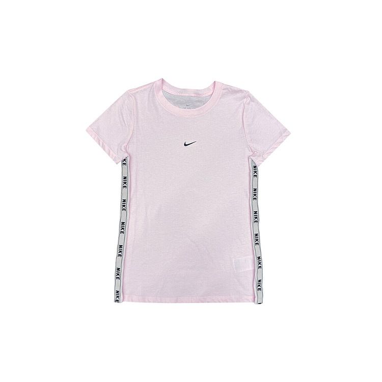 

Nike Logo Sports Casual Crew Neck Short Sleeve T-Shirt Women Tops Pink DC0575-630 M