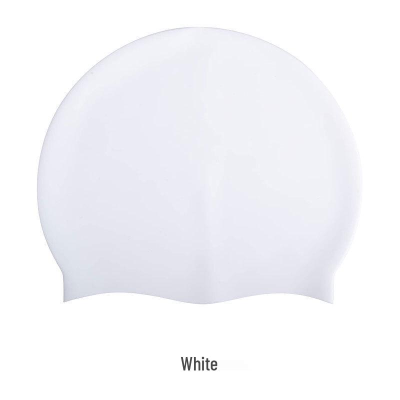 Silicone Swim Cap for Adults & Kids - Solid Color, Waterproof, Customizable Logo