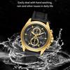 NAVIFORCE Men's Leather Watch Stopwatch Chronograph Calendar Luminous Hand Waterproof 3ATM Casual Business Fashion Watch NF8075