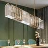 Dining Room Light Luxury Crystal Chandelier Office Strip Light Living Room Simple Nordic Hanging Lamp Interior Decoration Lamp