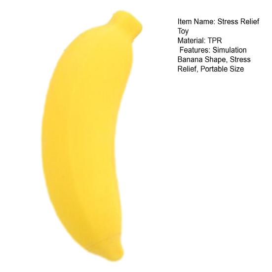 Color Changing Banana Squeeze Toy Soft Stretchy Simulation Banana Fidget Toy Decompression Simulated Fruit Sensory Pinch Toy