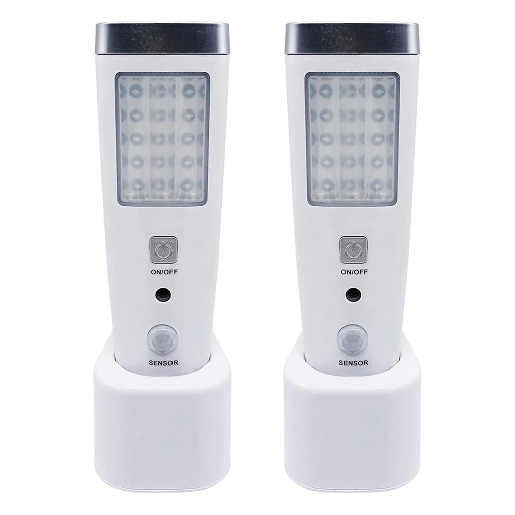 4 in 1 Motion Sensor Wall Light, Power Off LED Night Light Flashlight, Rechargeable Emergency Flashlight EU Plug