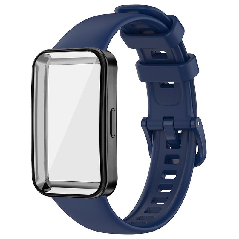 Band For Huawei Band 10 9 8 Strap Accessories Replacement Sport Bracelet Correa Huawei Band 10 9 8 Soft Case+Silicone Wristband