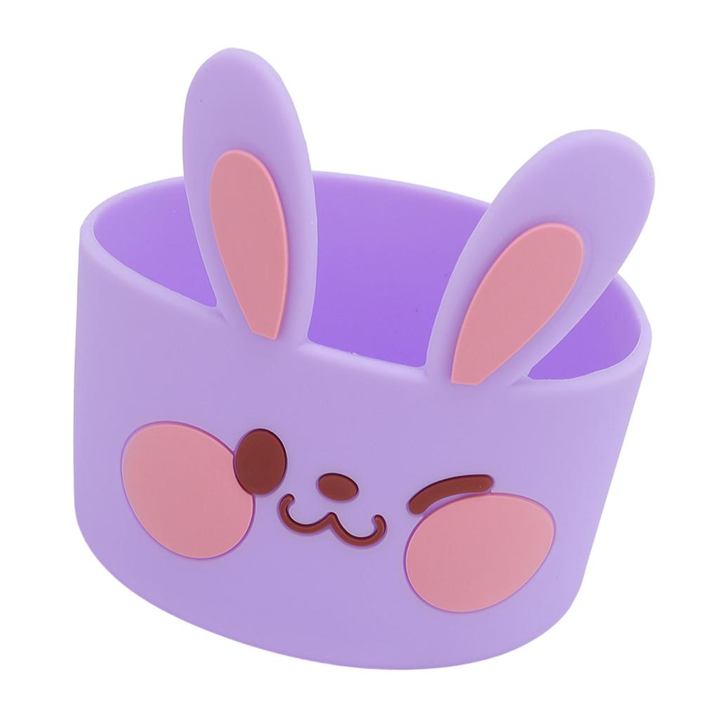 3 szt. Silikonowy ochraniacz na butelkę na wodę, antypoślizgowy rękaw ochronny, silikonowy ochraniacz na kubek z kreskówkowym królikiem dla