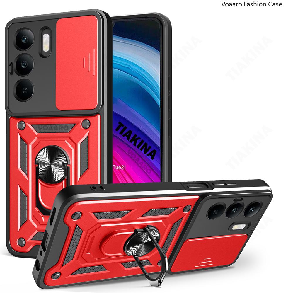 Posuvný kryt objektivu pro Realme C71 4G Pouzdro pro OPPO Realme C71 4G Pouzdro Magnetický prstenový stojánek Nárazuvzdorný ochranný kryt