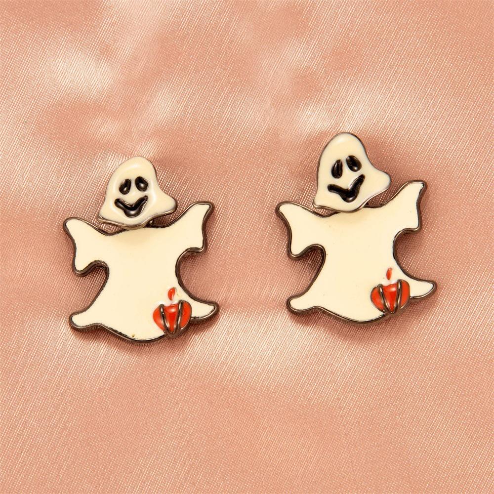 Unique Halloween Earrings: Creative Skull, Pumpkin, Bat, Fun Studs
