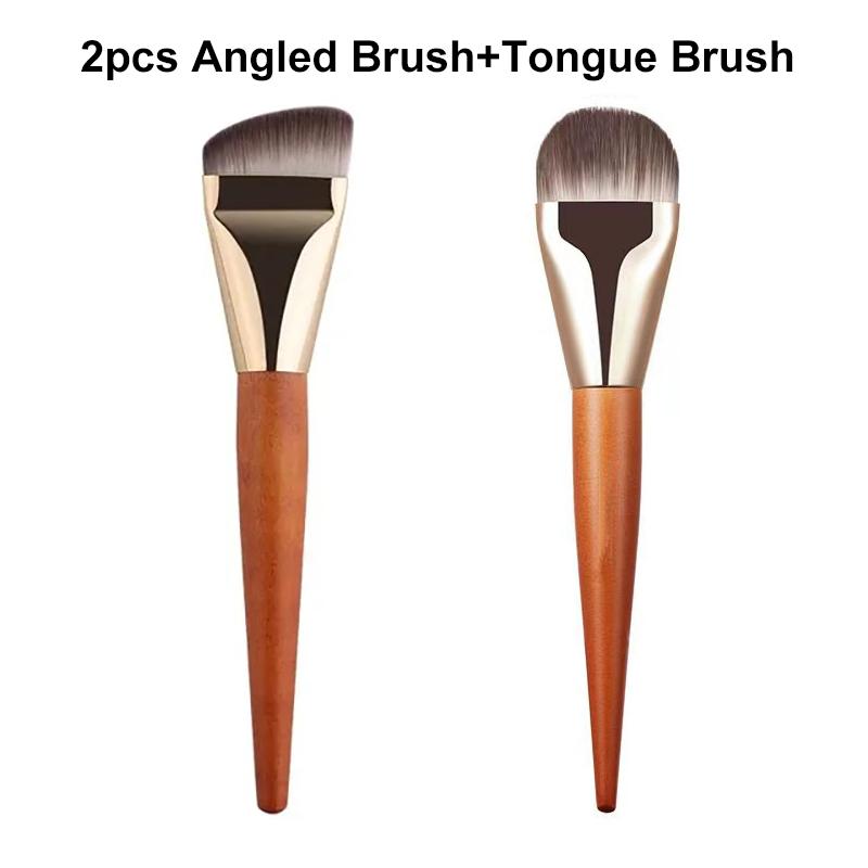 3/2/1pcs Ultra Thin Foundation Brush Soft Hair Thin Face Contour Brush Flat Contour Brush Blending Foundation Cream Makeup Tools