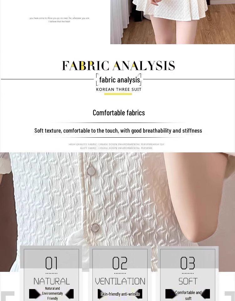 Summer Style Petite Women's French Luxury Two-Piece Set: Stylish Top and Skirt