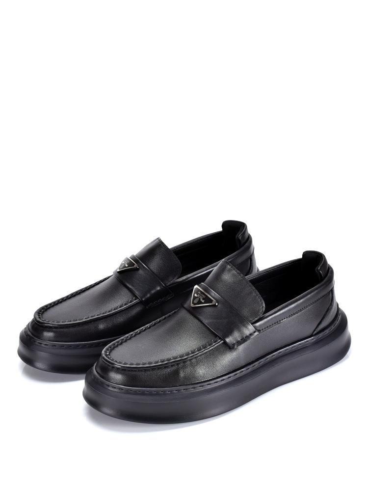 

Первый слой дышащей кожи из коровьей кожи для мужчин - легкая и облегающая, натуральная кожа, повседневная универсальная спортивная обувь для сноуборда с мягкой подошвой 44 чёрный