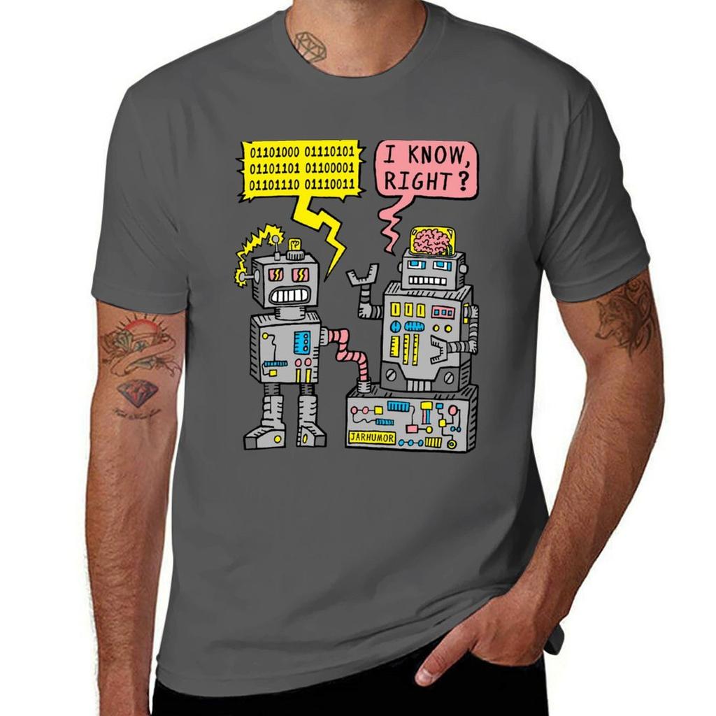 Robot Talk Tshirt Basic Regular Fit Casual Tshirt