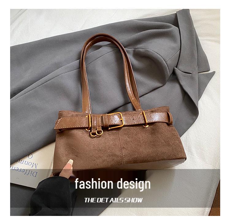 2025 Vintage Texture Tote Bag - Versatile European & American Design, Trendy Casual Women's Underarm Bag