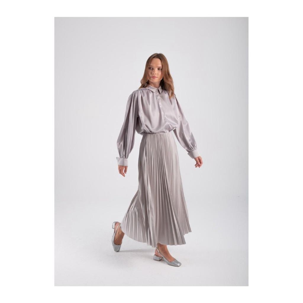 Pleated Skirt | Anthracite