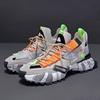Sneakers da uomo con plateau, traspiranti, comode, scarpe sportive, sneakers in maglia grossa a rete, scarpe casual, sneakers bianche