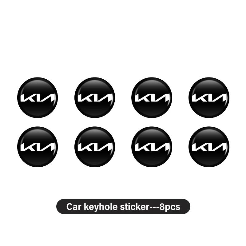 8pcs Car Door Lock Keyhole Anti-block Protection Stickers For KIA Cerato Soul Venga Forte Spectra Sedona Niro Cadenza BK7