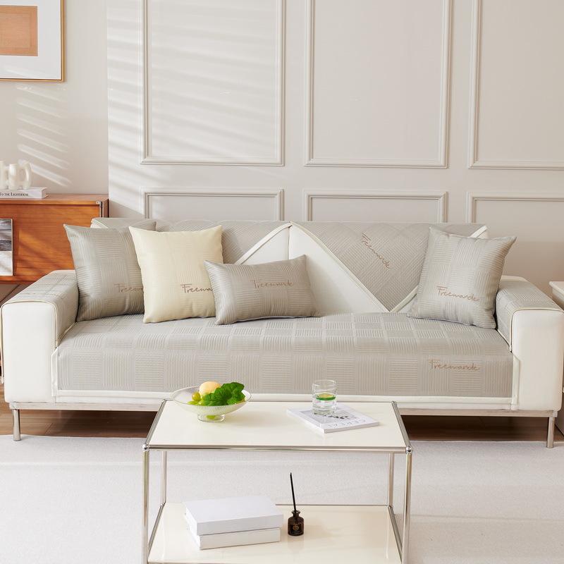 Summer Fanghua Summer Ice Silk Summer Mat Sofa Cushion Washable Non-Slip Cushion Sofa Cover Slipcover