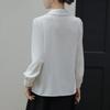 Navava Classic Mood Color Block Scarf Neck Long Sleeve Blouse Nb2531