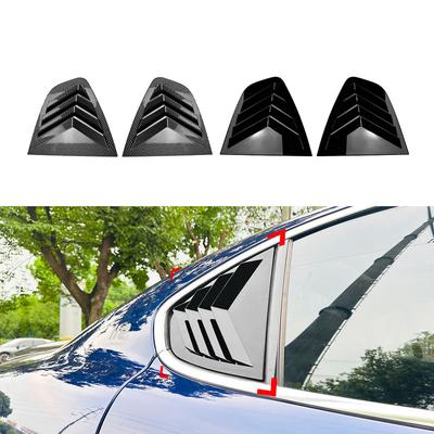For Alfa Romeo Giulia 2015+ Car Exterior Rear Window Quarter Scoop Louver Shutter Cover Side Vent Blinds Trim Accessories