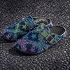 Men Denim Frayed Edge Closed Toe Soft Sole Slip On Outdoor Casual Summer Slippers