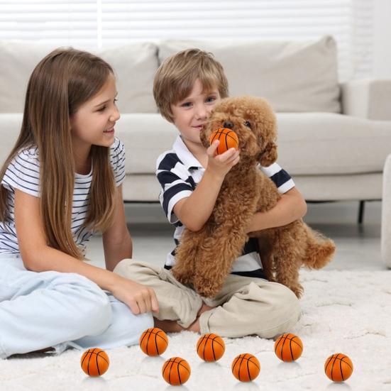 12 Stück Mini-Ball-Spielzeug Angst Stressabbau Realistische Mini-Squeeze-Basketballbälle für Partygeschenke Dekoration