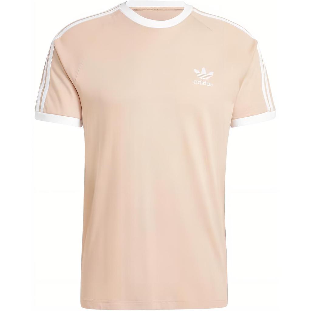 Adidas Originals Adicolor Classics 3-Stripes Embroidered Logo Comfort Soft Short Sleeve T-Shirt Men Tops Magic-Off-White IZ2366