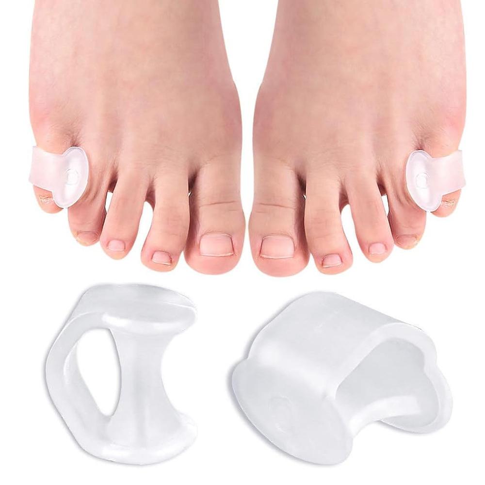 12 PCS Gel Bunion Pads Toe Separators Single Ring Pinky Toe Stretchers Bunion Relief and Overlapping Toe Correction Unisex Soft Silicone Foot Care Kit