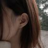 14k slim twist one touch earrings (1pair)