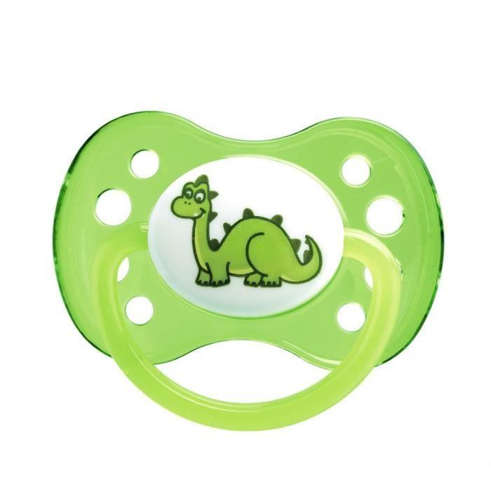 Dodie Sucette Anatomique +6m Tigre et Dinosaure Lot de 2