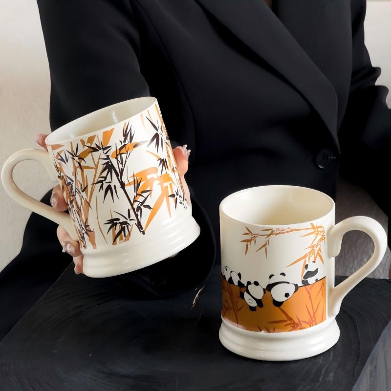 JUGEYOUJIA Retro Panda Bamboo Ceramic Collection