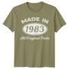 Made In 1983 Unisexs T Shirt 43rd Birthday Gift Vintage fortythree
