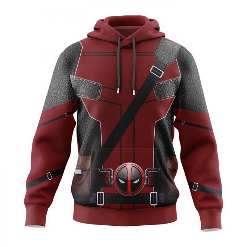 Deadpool Wolverine Cosplay Hoodie Digital Print Unisex Long Sleeve Sweatshirt Fans