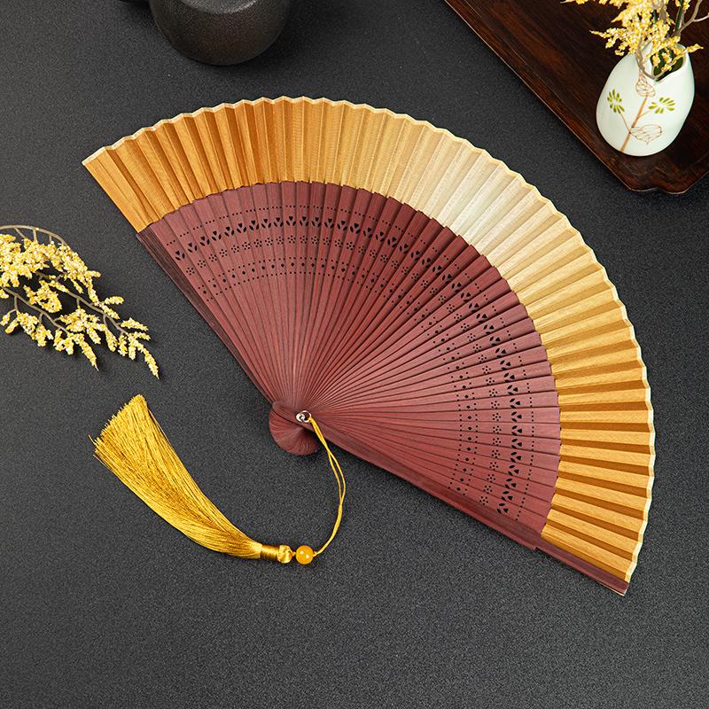 Gradient Chinese Wedding Bride Fan: Hanfu, Cheongsam, Morning Robe Prop