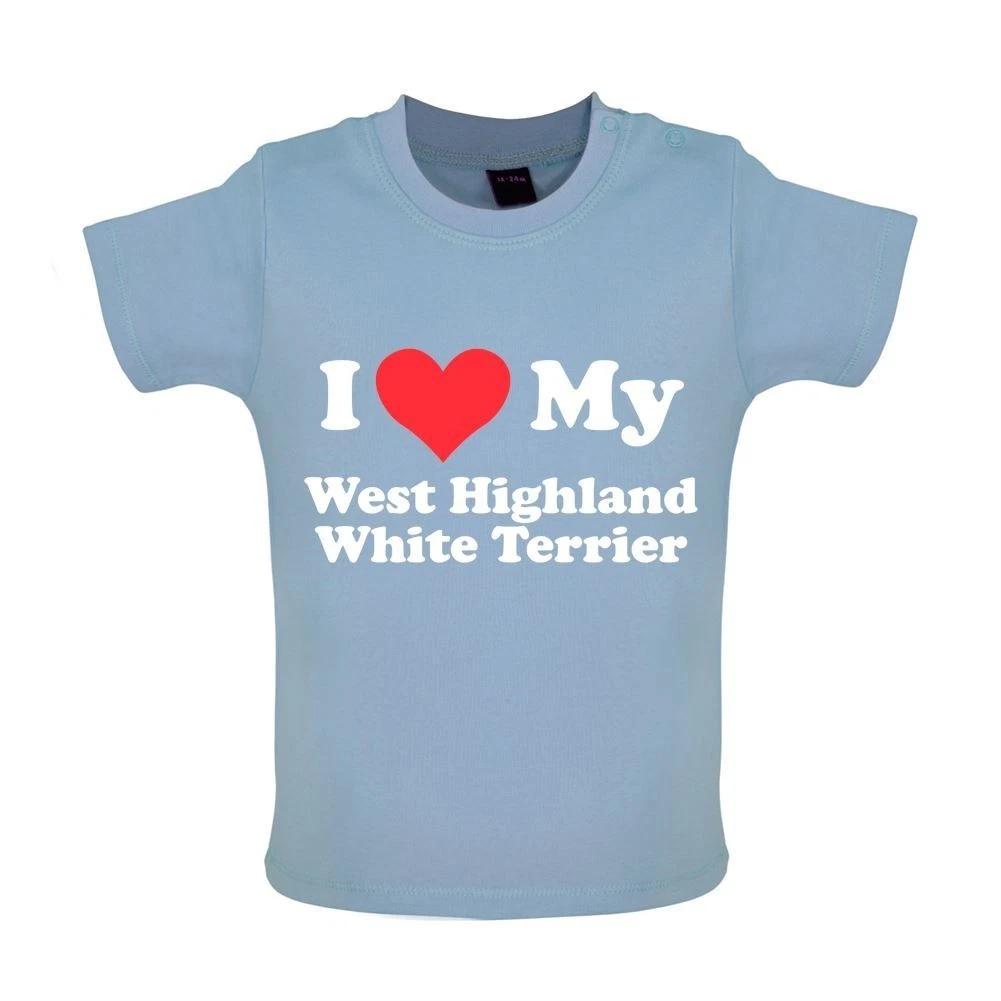 I Love My West Highland White Terrier - Baby T-Shirt / Babygrow - Westie love 130