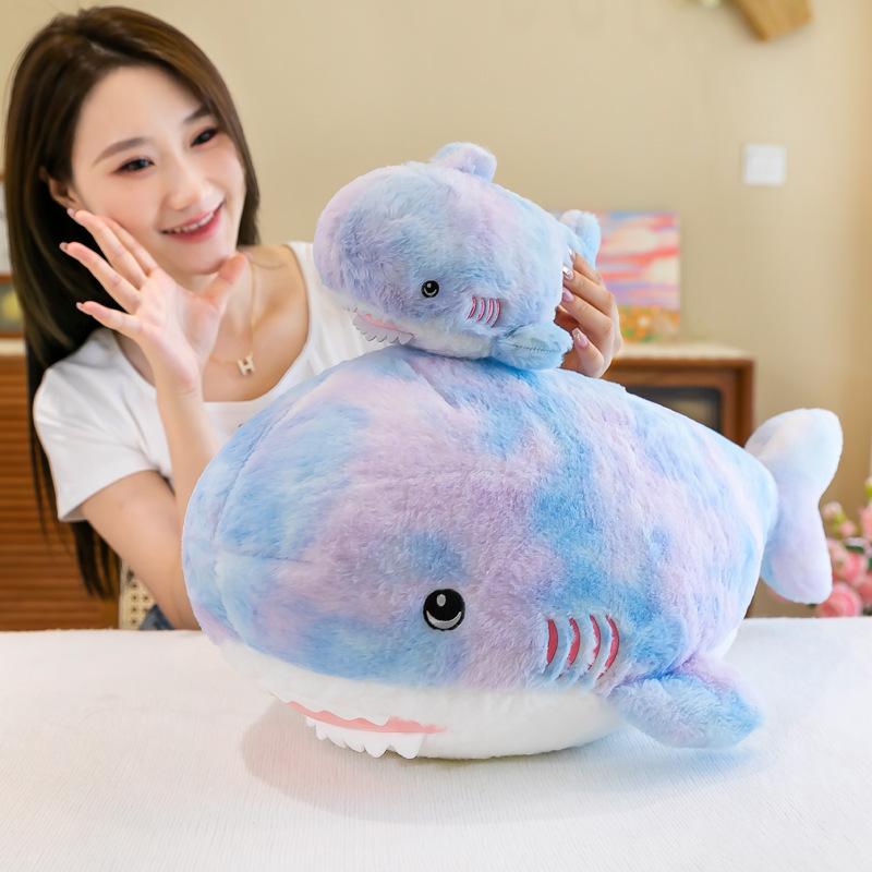 New Camouflage Shark Doll Plush Toys Big Shark Pillow Cushion Whale Doll Rag Doll Gift