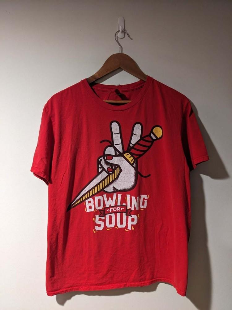 Vintage 2010 s Bowling for Soup Peace Band Tour Red T-shirt BO1524 Unisex T-Shirt XL