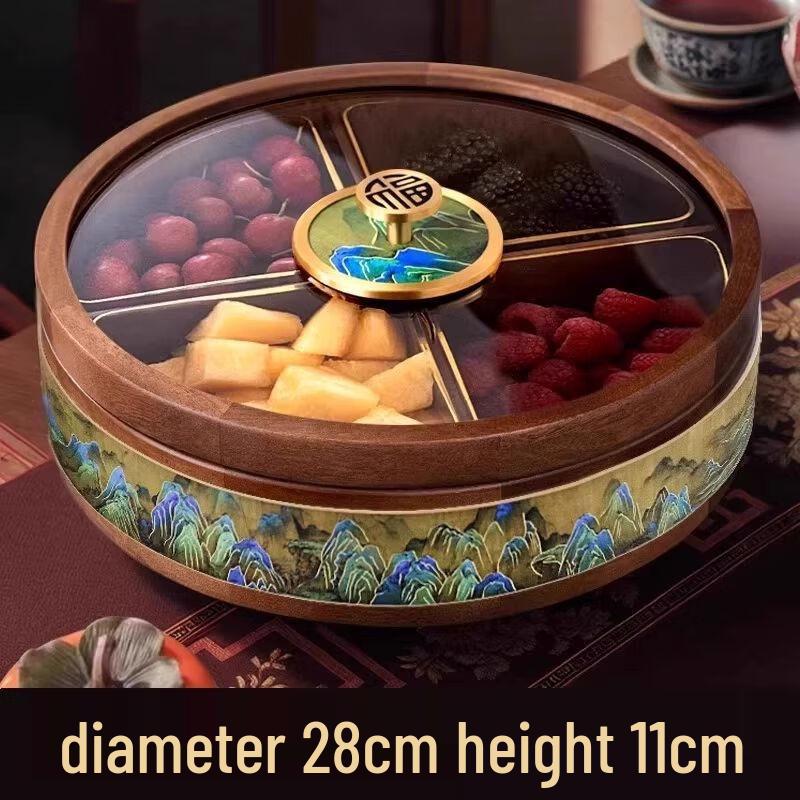 New Chinese Style Wooden Dried Fruit & Candy Tray