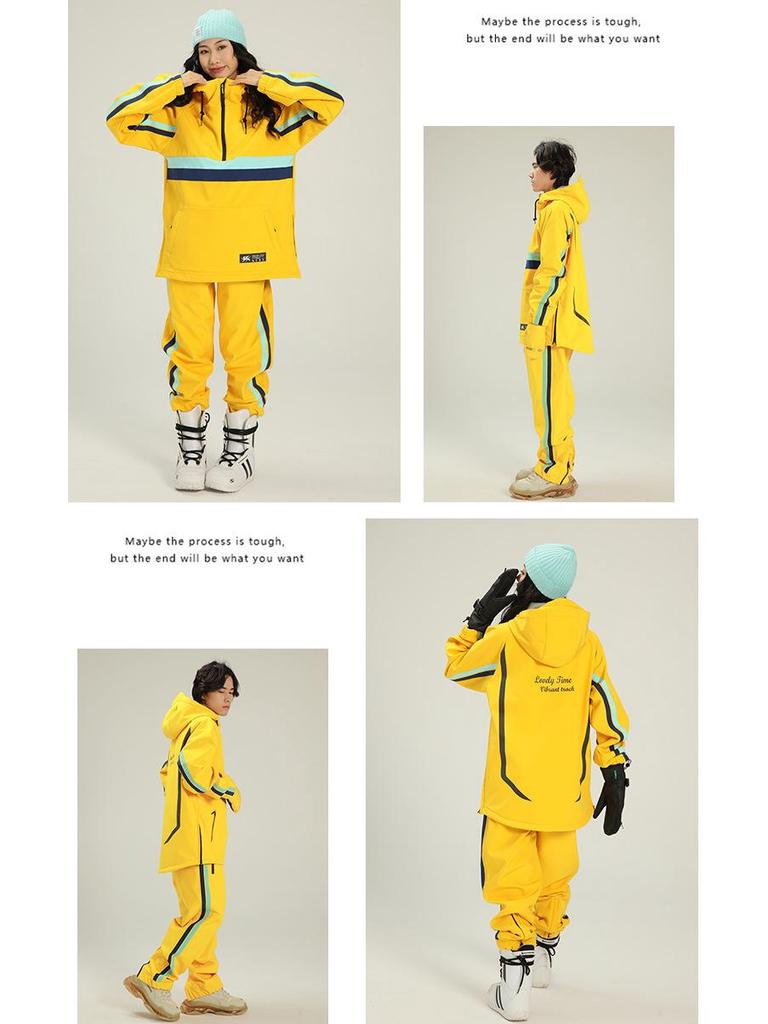 Women's 2023 Winter Ski Suit Set: Windproof, Waterproof, Fashionable, Thick, and Slimming for Couples