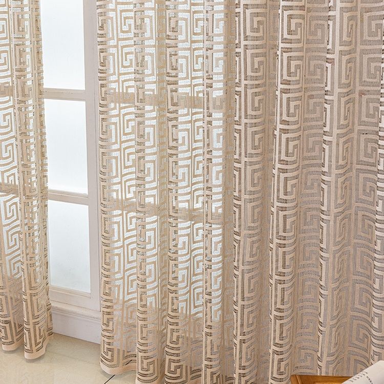 Window Screen High-grade Atmosphere Noble Screen Curtain Living Room Bedroom Blackout Coffee Color