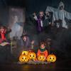5PCS Halloween Pumpkin Lantern Balloons Inflatable LED Luminous Balloon with Light Glow In The Dark Kids Toys Halloween Party Decor