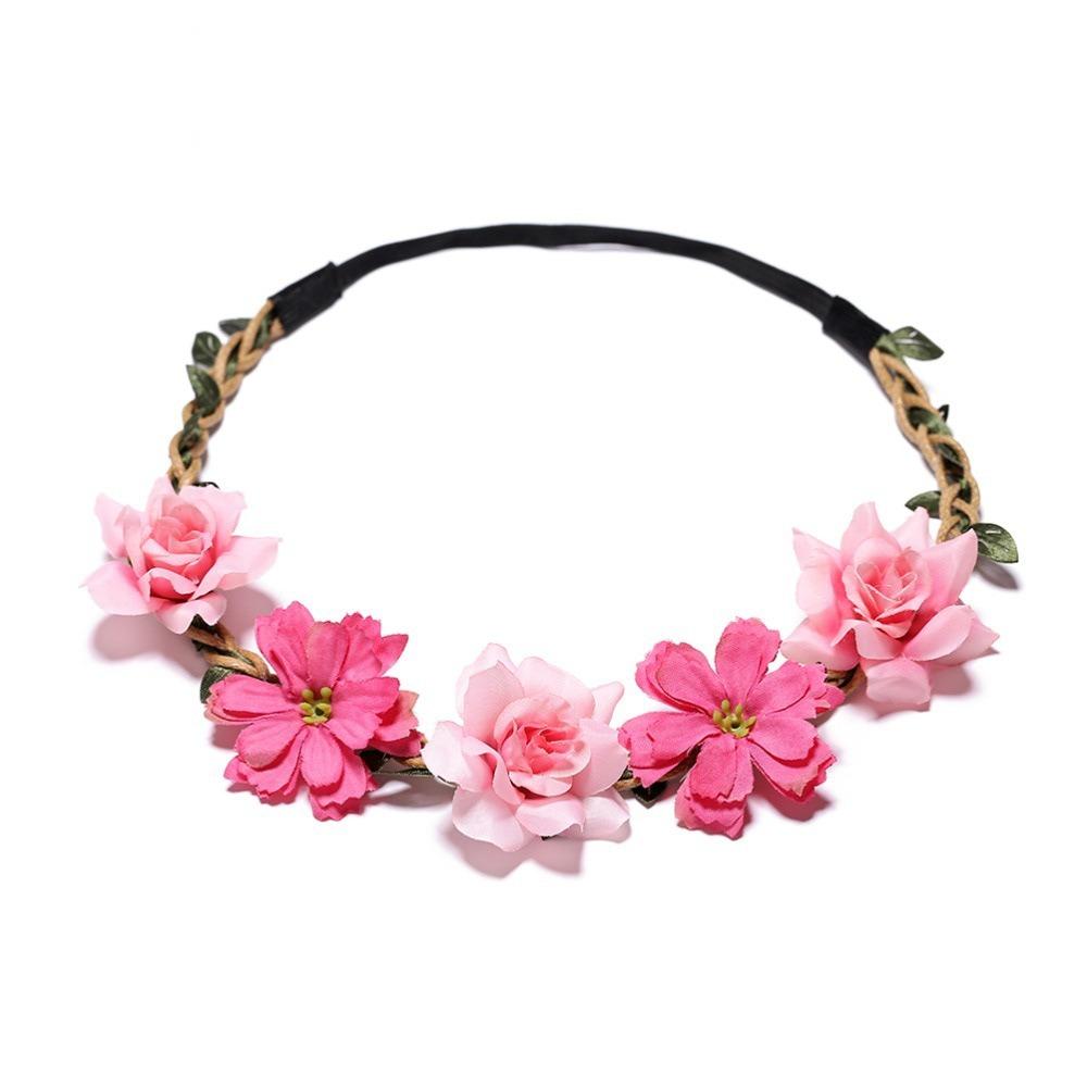 Handmade Floral Garland Simulated Flower Wedding Hair Accessories Dance Performance