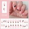 Elegant Press On Fake Nail With Shimmering Leaf Glitters Patterns NonToxic Press On Nail For Women Event 24pcs
