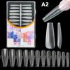 240Pcs Long T-Type False Nail Tips Acrylic Full Half Cover Fake Nails Soft Tips Professional Artificial Extension Accessories