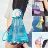 Bidon w kształcie badmintona ze słomką i paskiem do noszenia 10 oz Sportowa butelka na wodę Śliczna pokrywka typu flip-up Butelka na wodę do biura, na siłownię, na zewnątrz