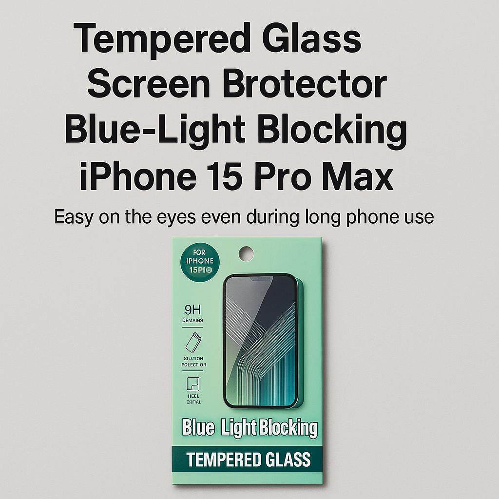 iPhone 15 Pro Max Tempered Glass Screen Protector