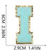 6Cm Towel Embroidery Lake Blue English Letter Embroidery Cloth Sticker Bag Decoration Patch Sticker Ironing Number Sticker